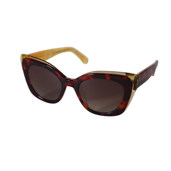 Kate Spade MARIGOLD Cat Eye Polarized Sunglasses - Havana / Brown - NWT - Picture 3 of 9